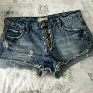 Free people button fly cuttoff shorts